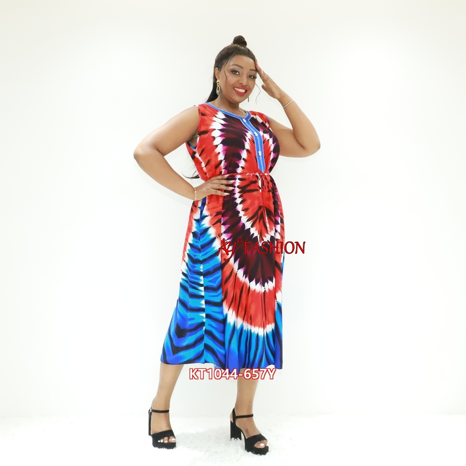 Mujeres Musulmanas Vestido Tasbeeh Ay Moda Kt1044-657y Vestimenta de Tanzania África Vestido Impreso
