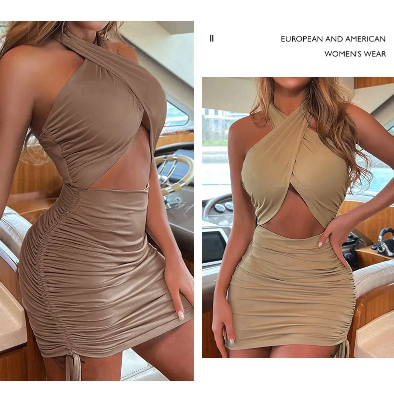 Vestidos de mujer personalizados al por mayor, ropa de fiesta sexy para la noche, moda, prendas de vestir, nuevo diseño de vestido para mujeres