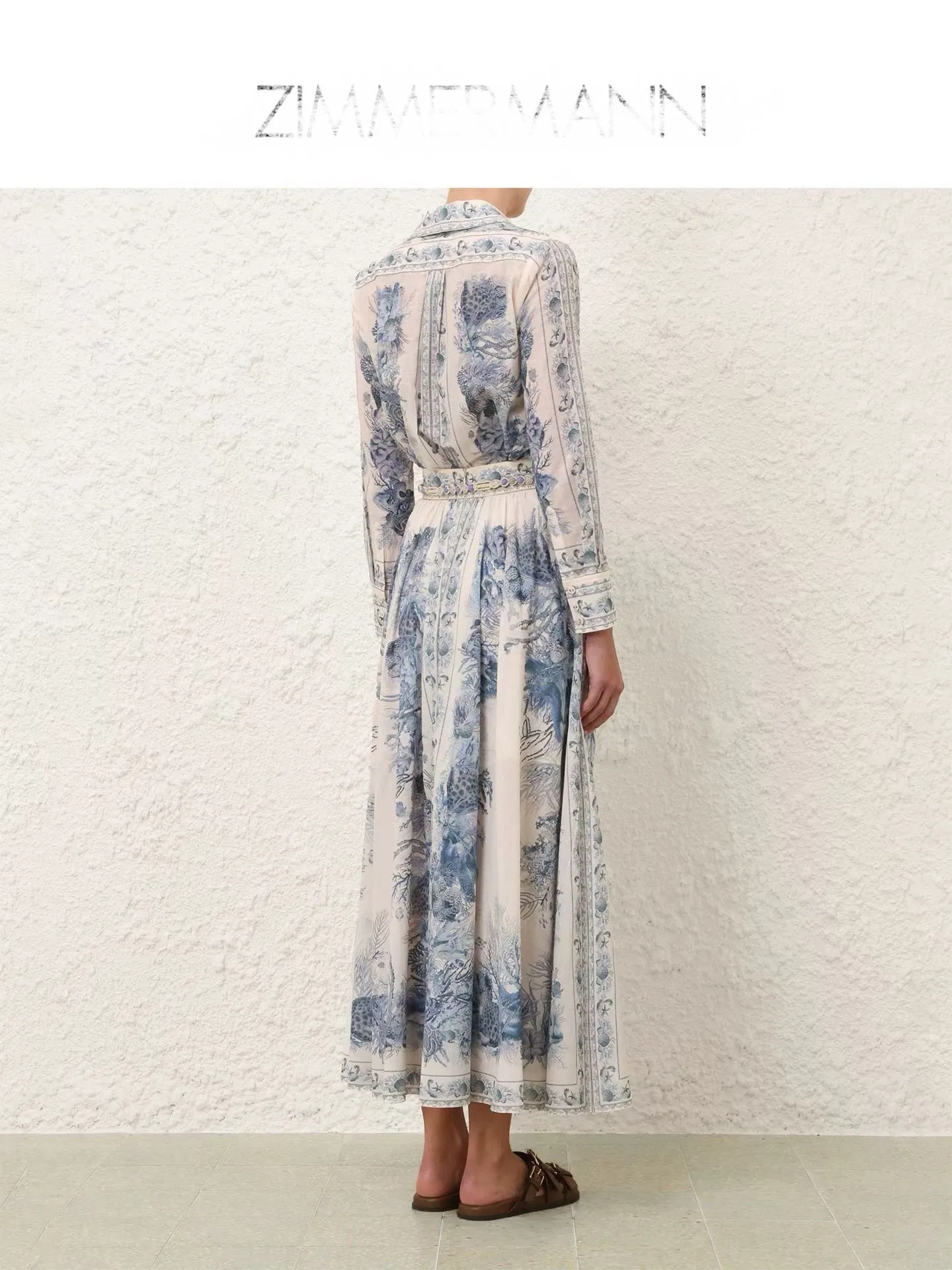 Conjunto de Camisa de Algodón Impresa y Falda A-Line de Nueva Marca - Diseño de Lujo Hecho a Medida Vestido de Fiesta para Mujeres