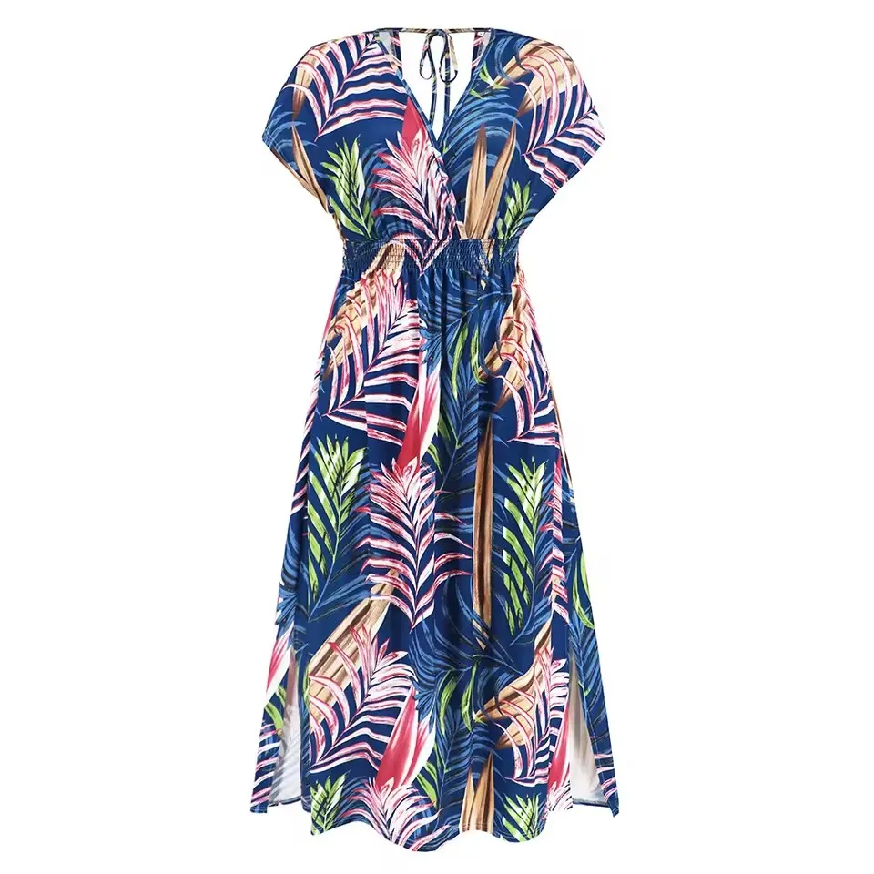 Ropa de trabajo personalizada para mujeres, vestidos bohemios retro, al por mayor para el verano
