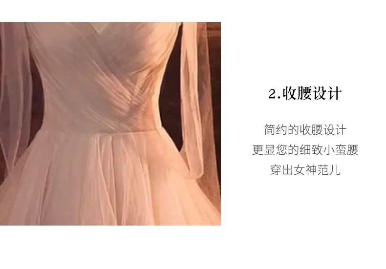 Detalle del vestido de noche de lujo ligero de alta gama