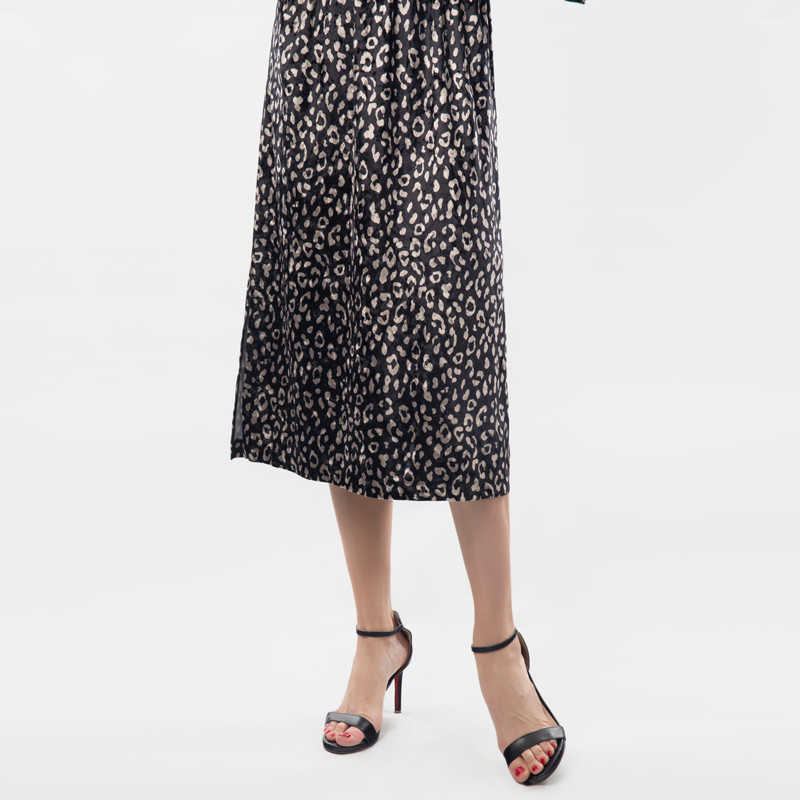 Nuevo diseño elegante vestido midi impreso para mujeres