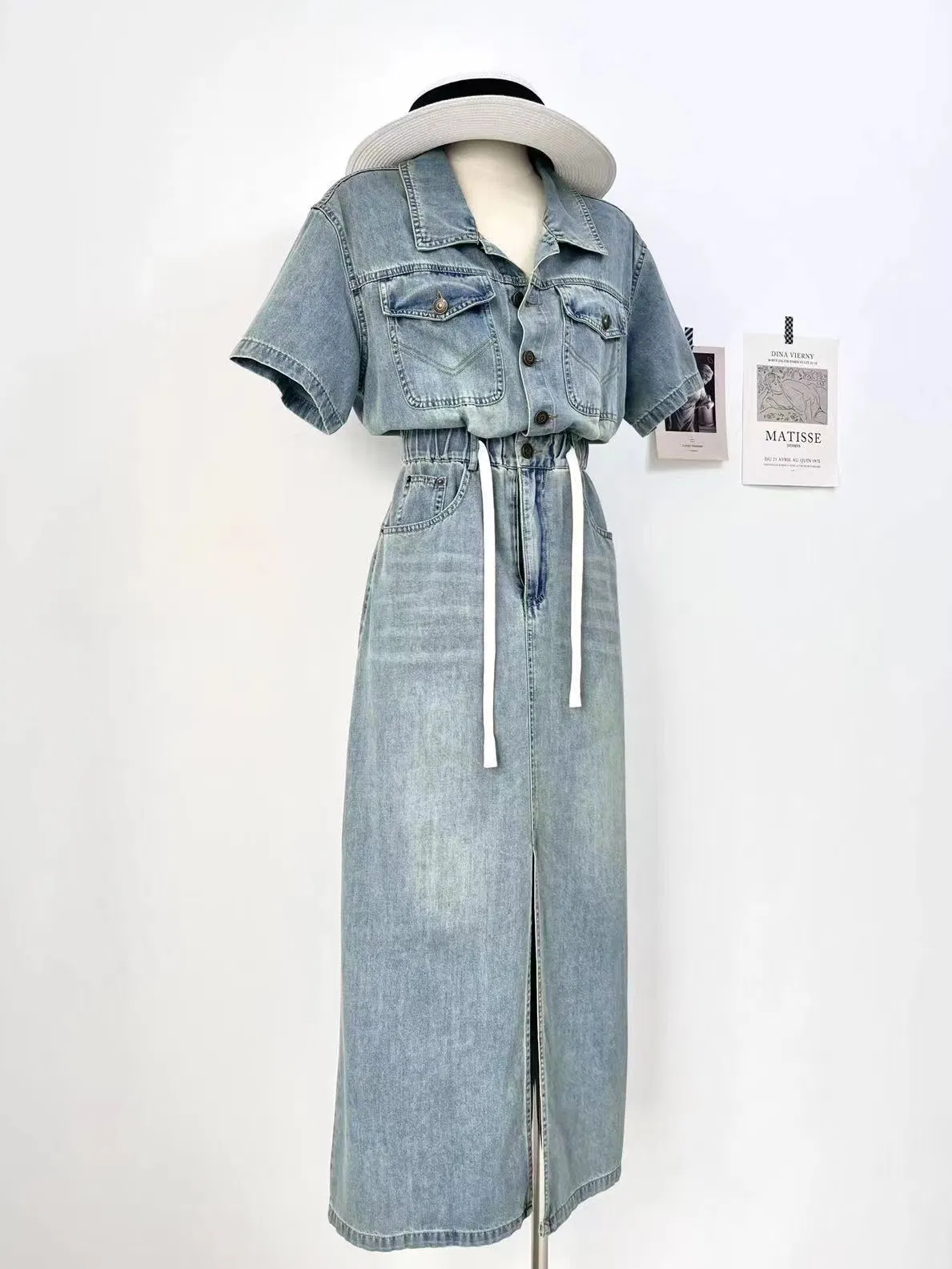 Nuevas llegadas ropa fabricante de China venta al por mayor ropa personalizada vestido de club sexy para mujeres vestido de jeans de verano