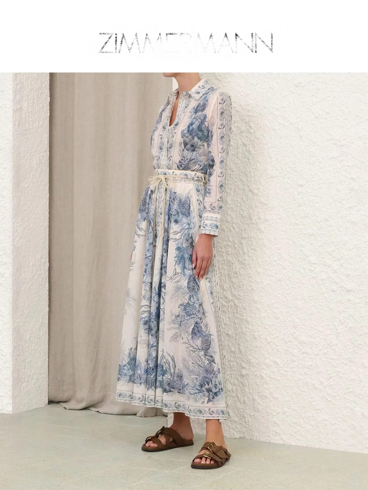 Conjunto de Camisa de Algodón Impresa y Falda A-Line de Nueva Marca - Diseño de Lujo Hecho a Medida Vestido de Fiesta para Mujeres