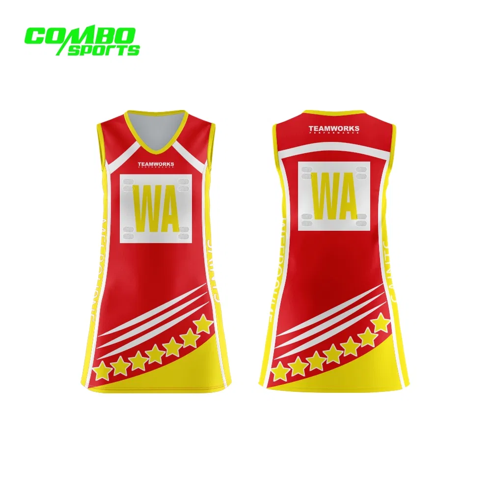 Vestido de netball personalizado para mujeres a la moda con diseño gratuito