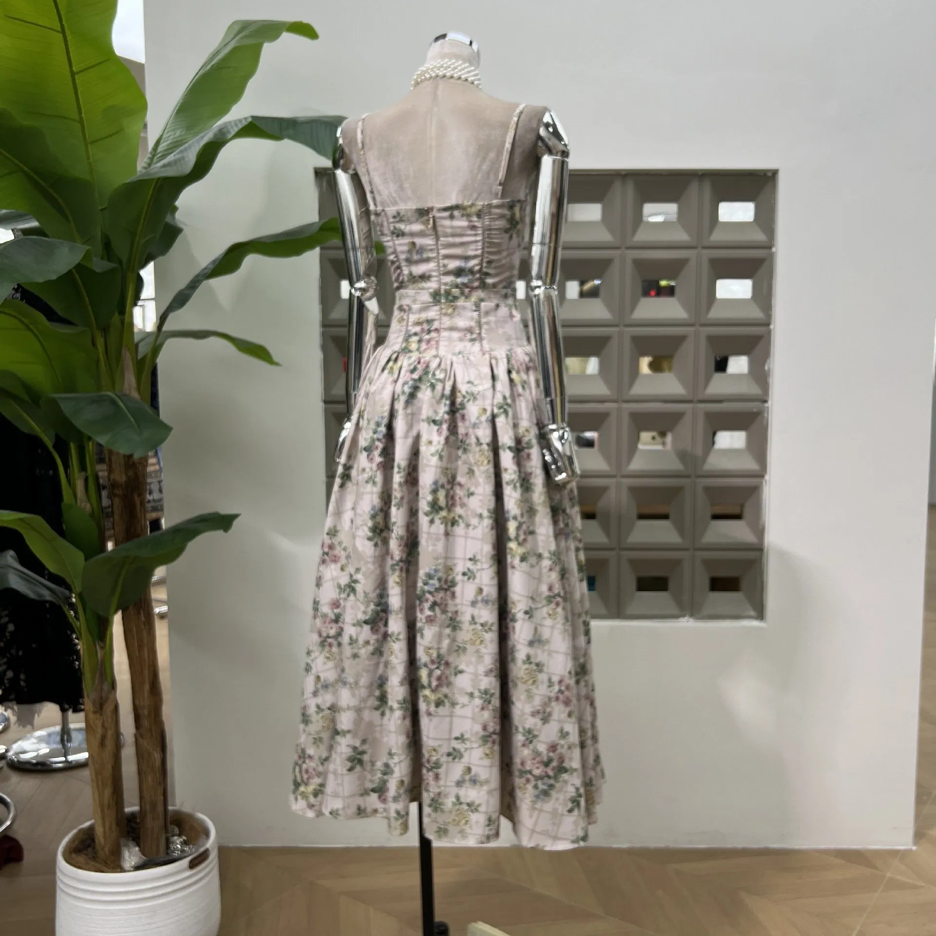Vestido sexy nuevo impreso de verano elegante, vestido de alta calidad, ropa de boutique al por mayor, vestido de mujer