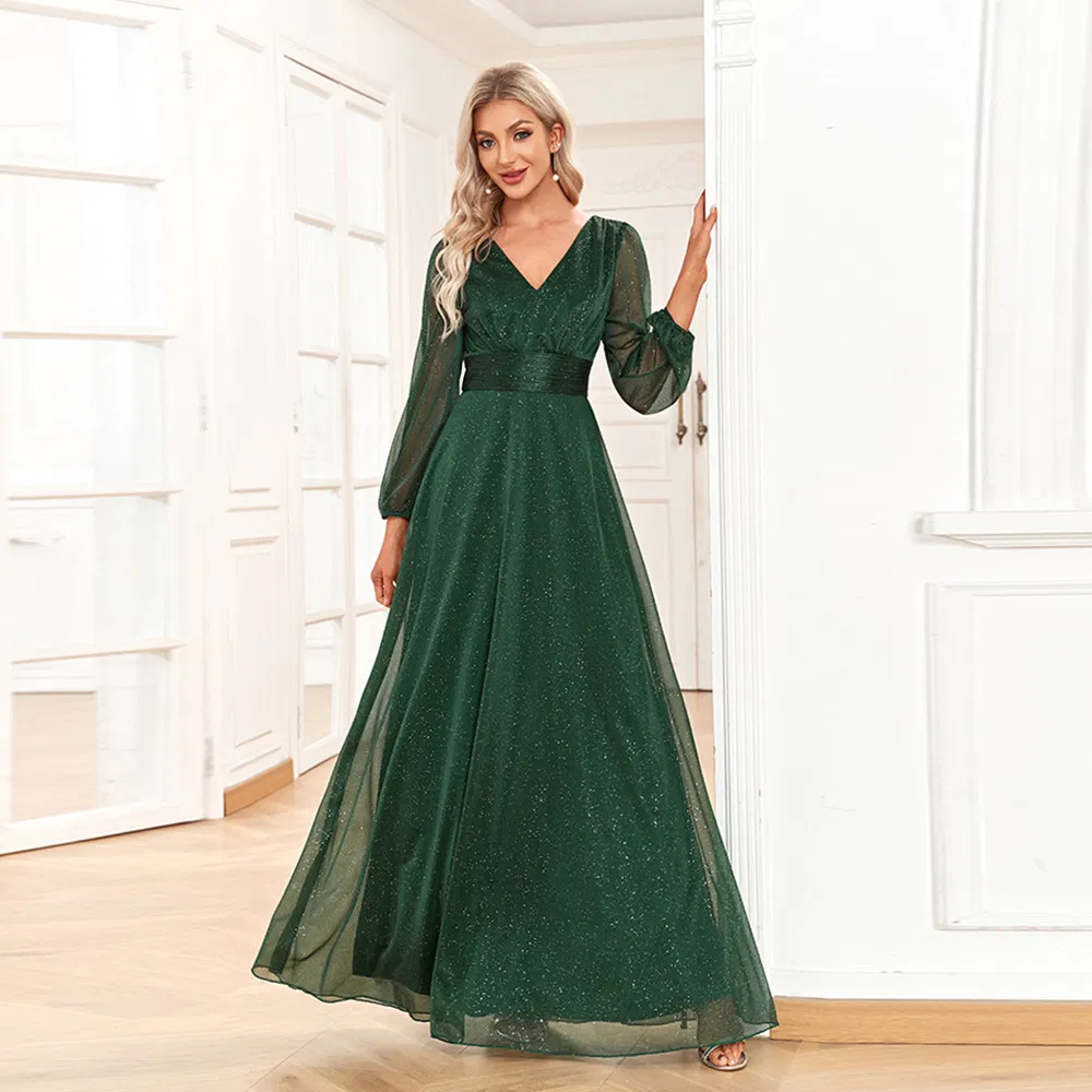 Detalle vestido de noche de gala