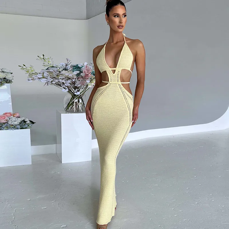 Vestido casual con escote en forma de envoltura, encaje y diseño de splicing, estilo callejero sexy para mujeres
