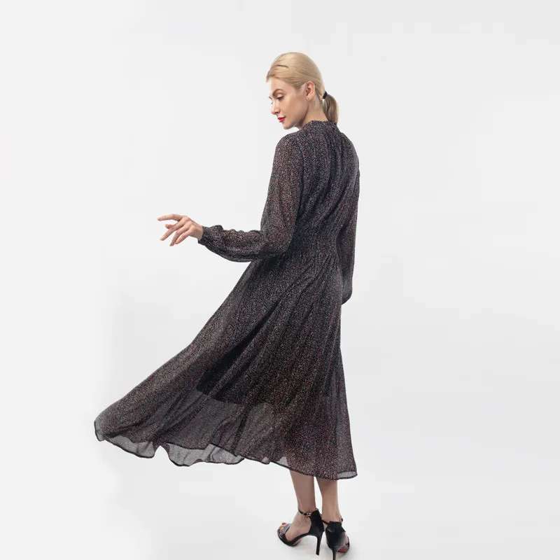 Nuevo diseño dulce impreso ropa de mujer vestido de oficina