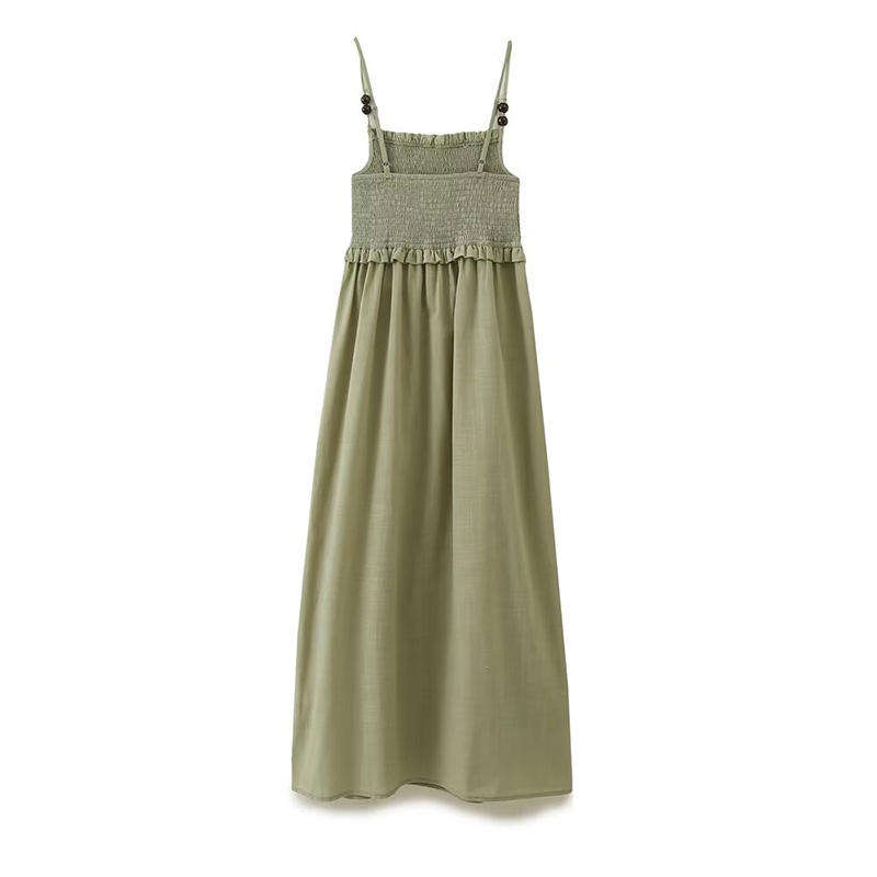 Vestido MIDI de moda para mujer, retro, de cintura alta
