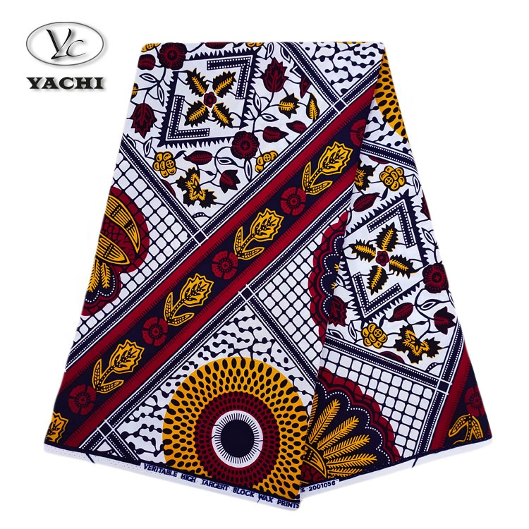 Yachitex 100% Tela de cera de algodón impresa Estilos africanos Vestidos para ropa de mujeres