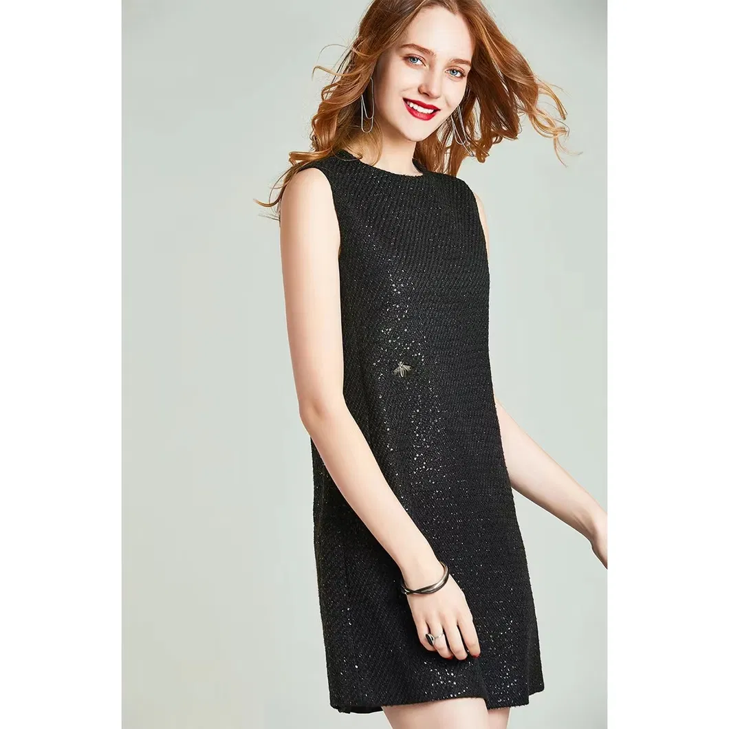 Ropa de vestidos de noche para mujeres al por mayor, vestido de fiesta sexy de lujo con lentejuelas fragantes
