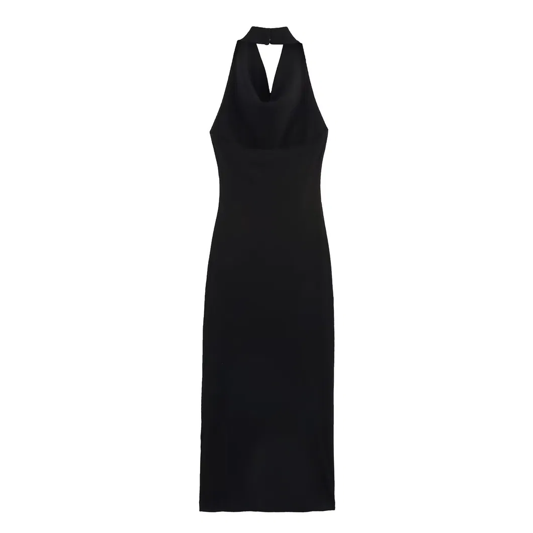 Vestido Sexy de Moda de Punto Acanalado