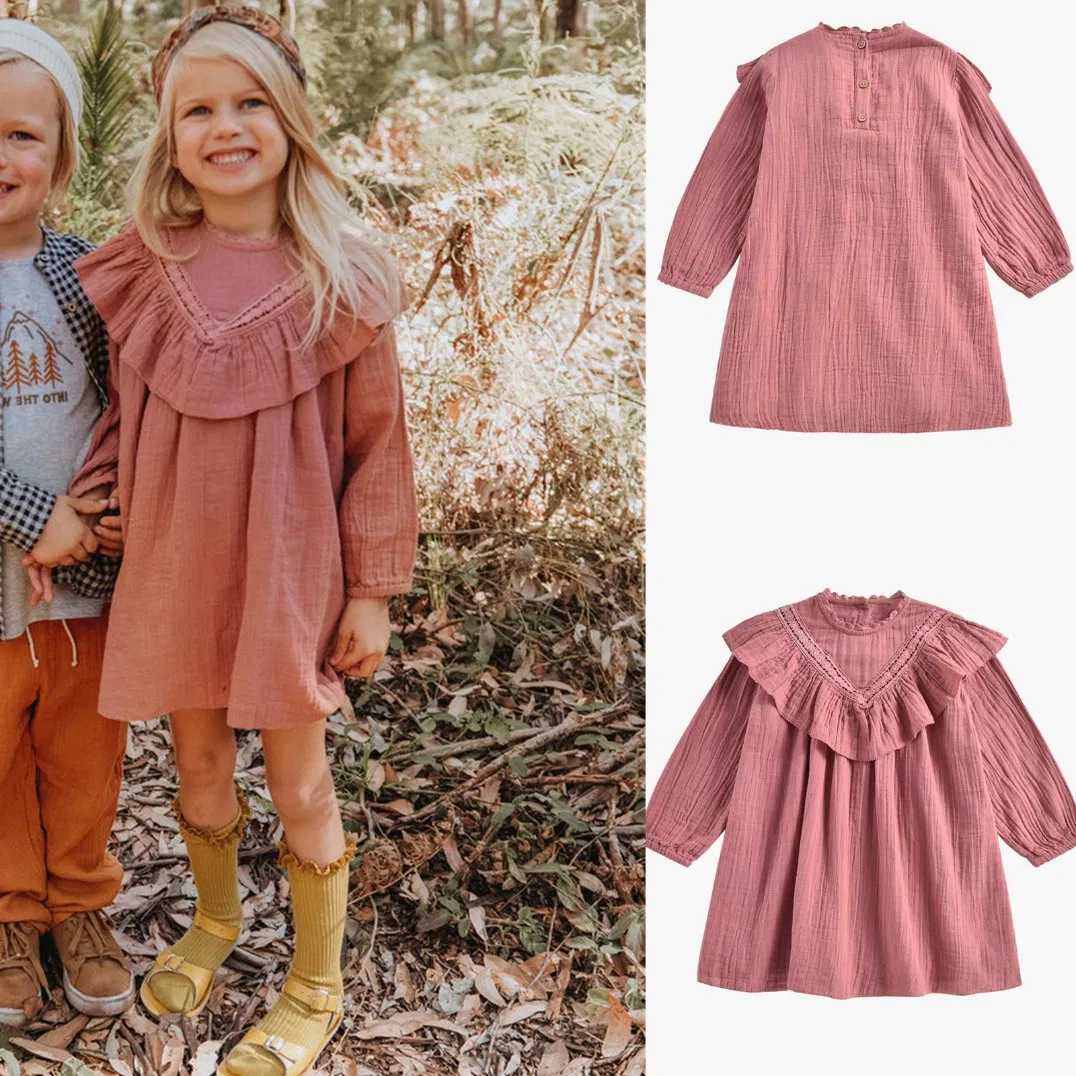 Precio barato nueva llegada fabricante personalizado de China nuevas llegadas moda verano elegante ropa vestido de niñas con volantes bordado