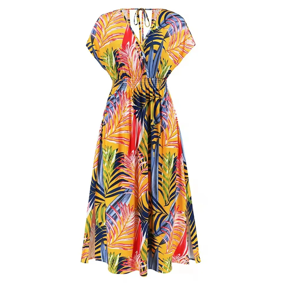 Ropa de trabajo personalizada para mujeres, vestidos bohemios retro, al por mayor para el verano
