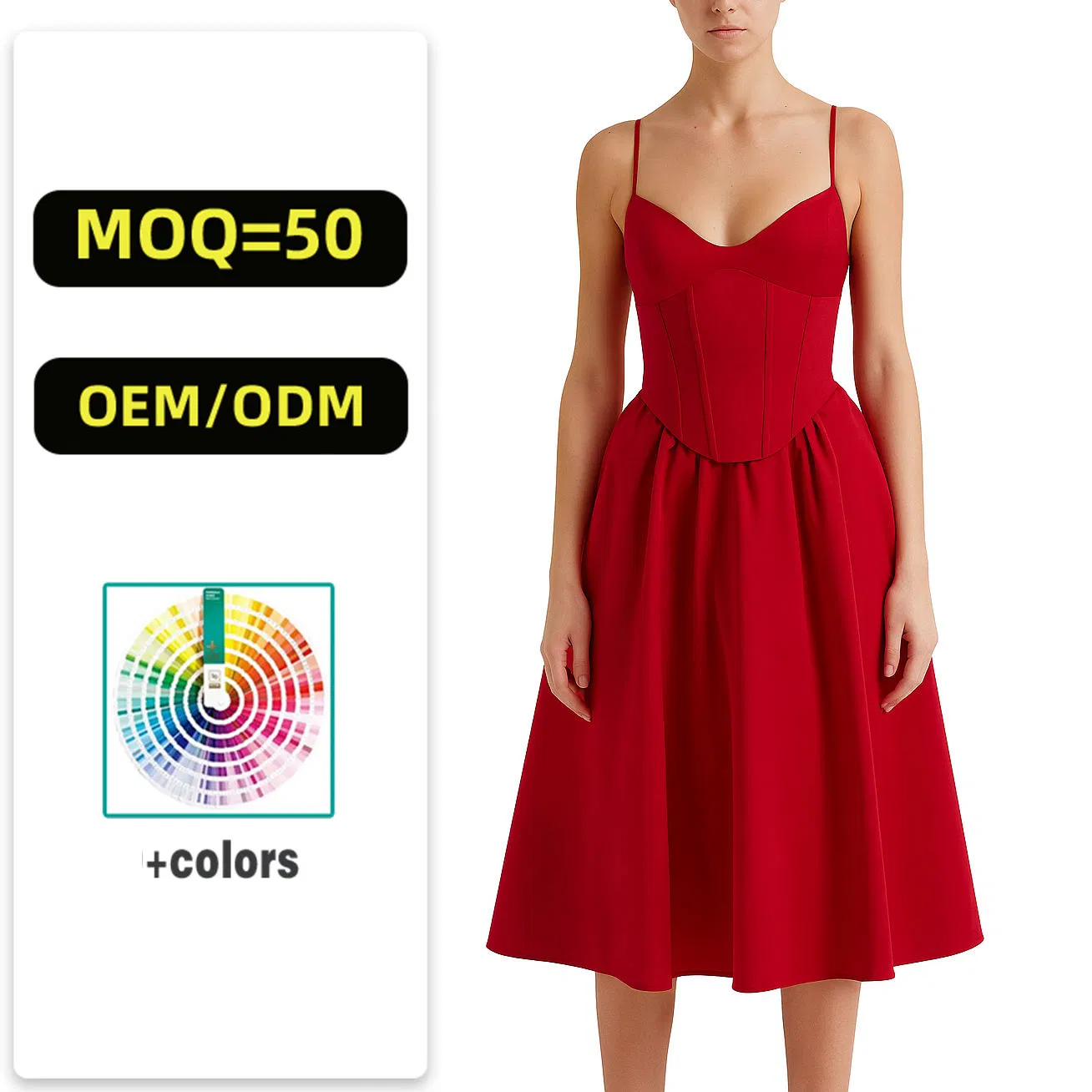 Vestido casual elegante hecho a medida para el uso diario de mujeres