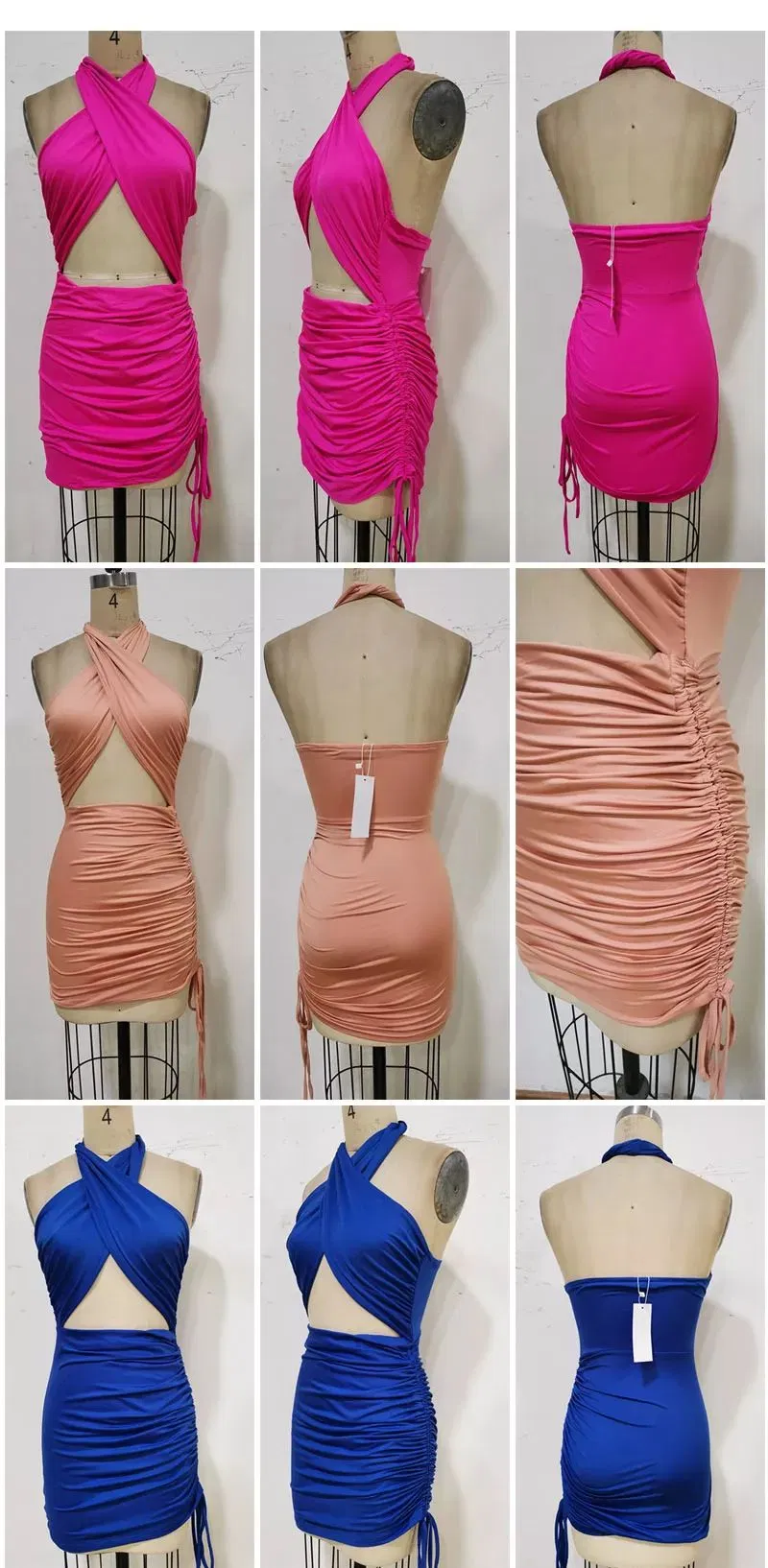 Vestidos de mujer personalizados al por mayor, ropa de fiesta sexy para la noche, moda, prendas de vestir, nuevo diseño de vestido para mujeres