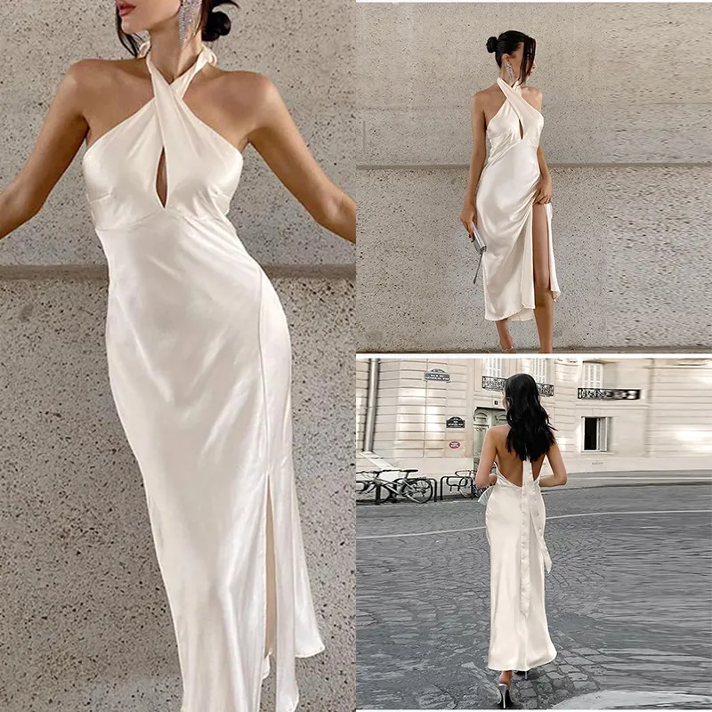 Vestido De Satén Elegante Sexy