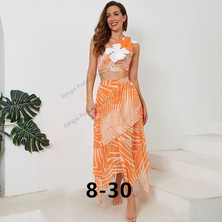 Estilo sexy mujeres sólido vestido de baño cubre bikini falda envolvente