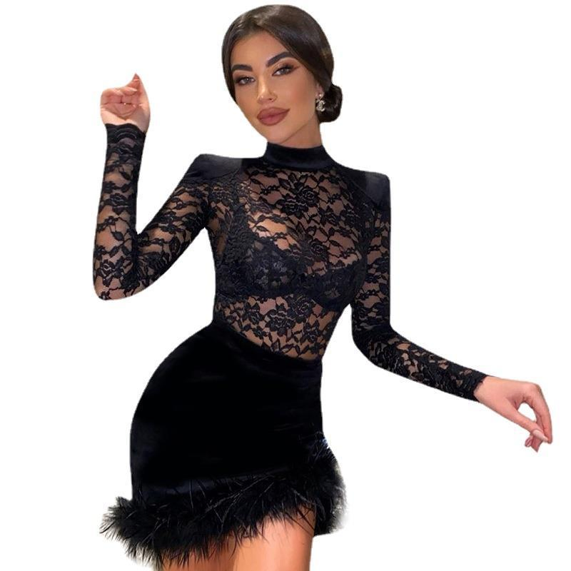 Vestido de fiesta mini de encaje de moda para mujeres de verano al por mayor