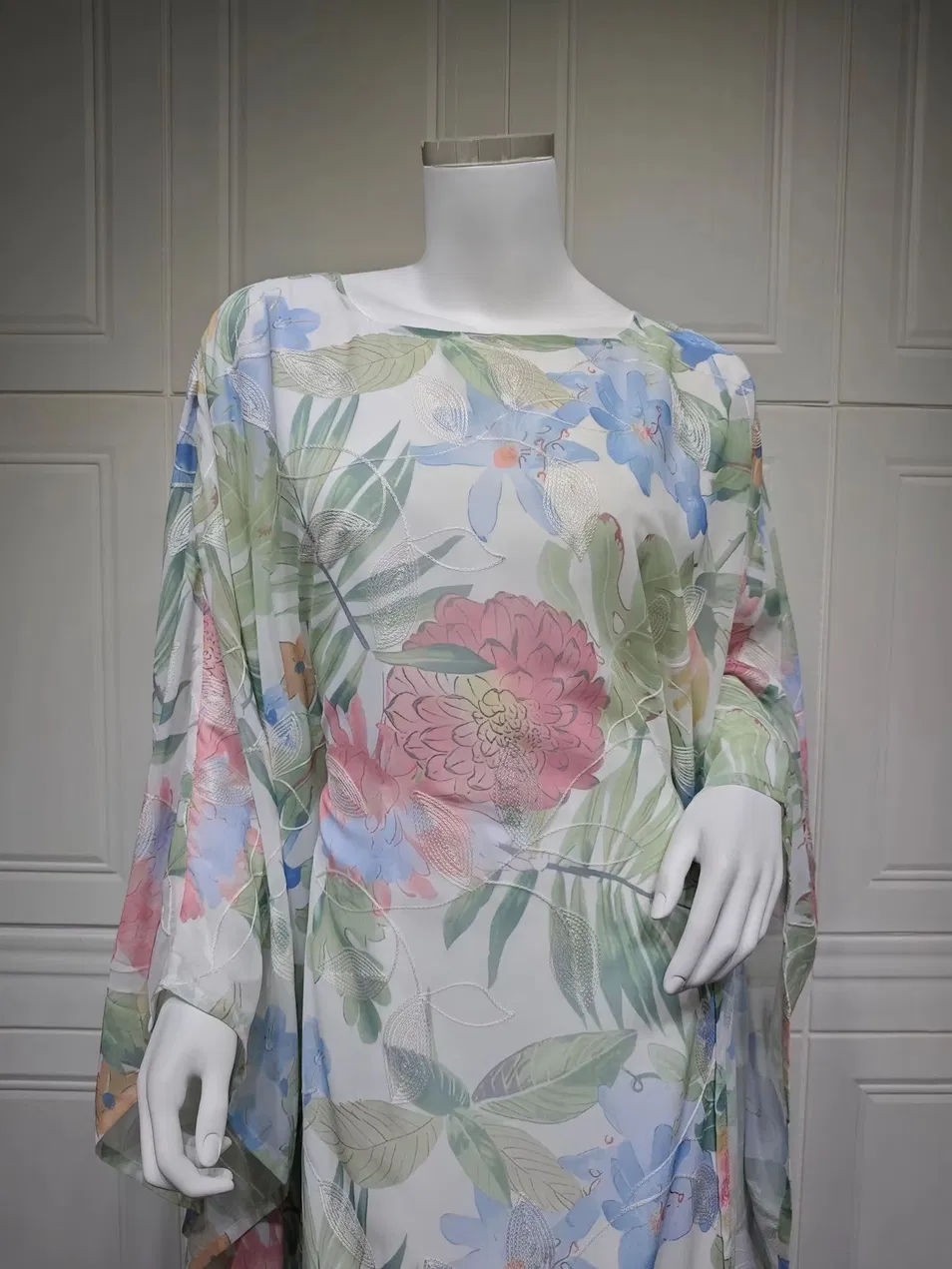 Vestido de lujo para mujer, elegante bordado, bata impresa digitalmente, musulmana