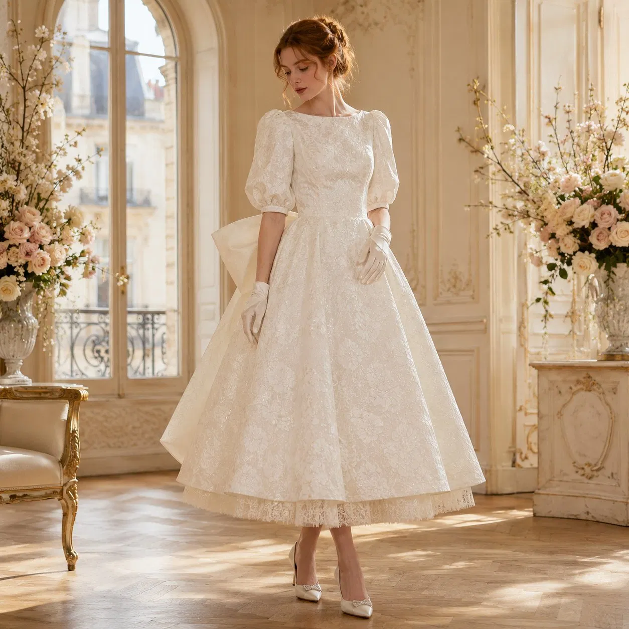 Vestido de novia personalizado directamente del fabricante para mujeres con espalda de encaje para pedidos de boutique nupcial