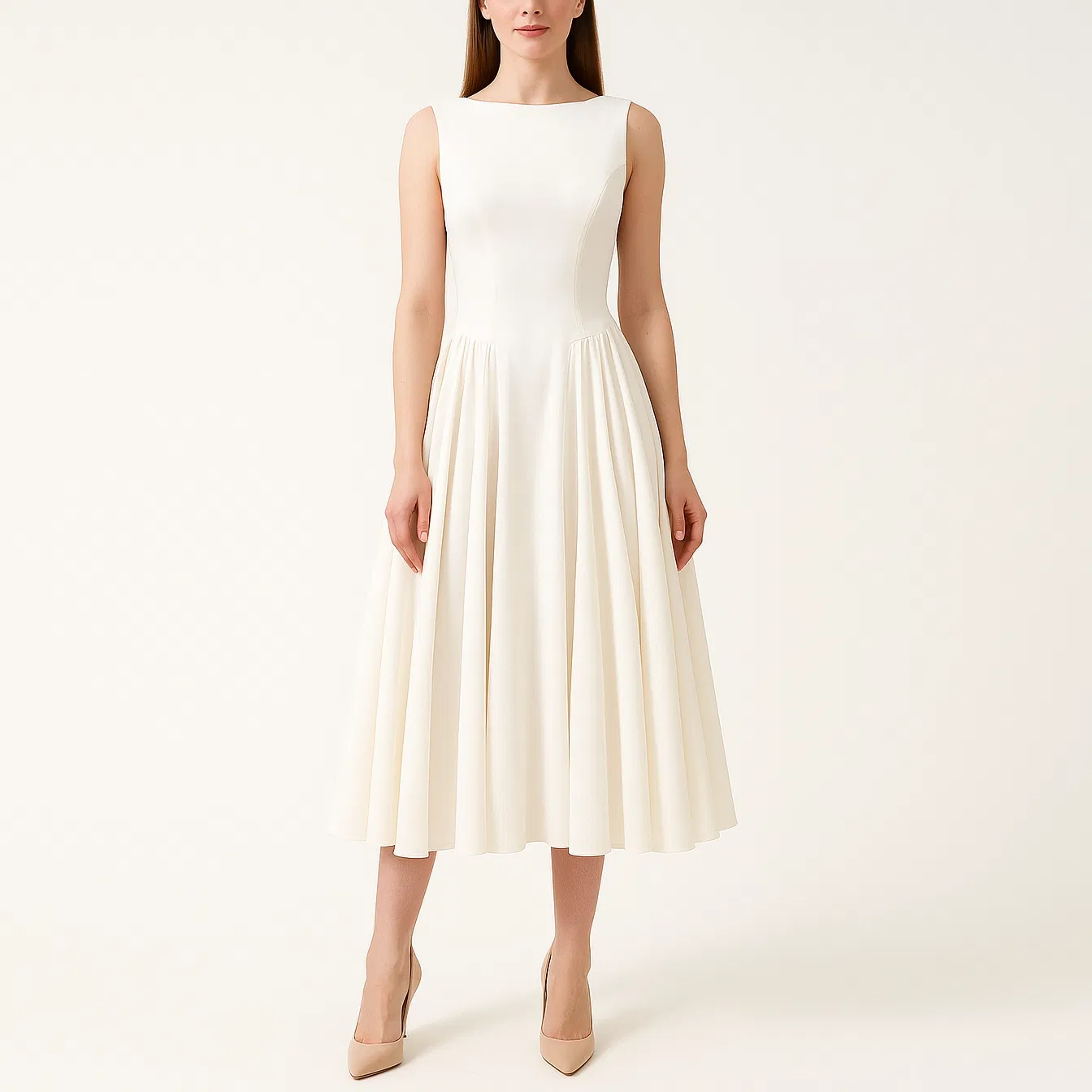 Vestido casual elegante hecho a medida para el uso diario de mujeres