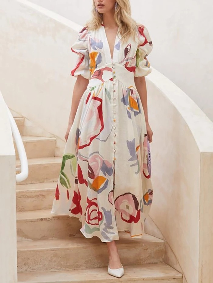 Vestido de playa de gasa elegante para mujeres - Look perfecto de primavera y verano