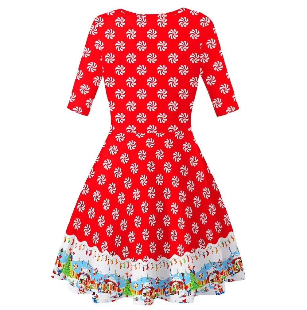 Vista final del vestido de navidad