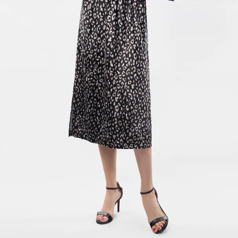 Nuevo diseño elegante vestido midi impreso para mujeres