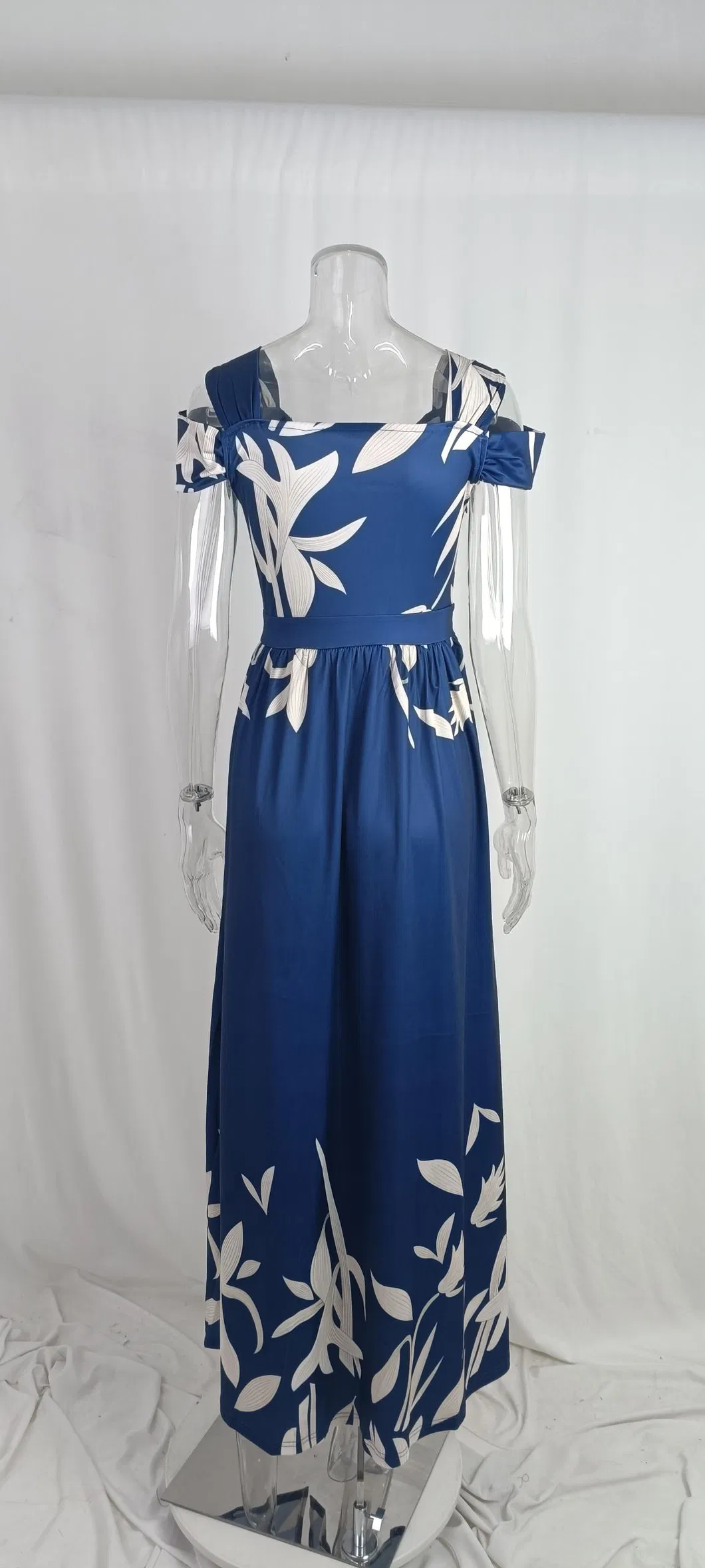 Venta Caliente Ropa Casual de Verano de Alta Calidad Vestido Elegante con Abertura Vestido de Noche para Mujeres Fiesta