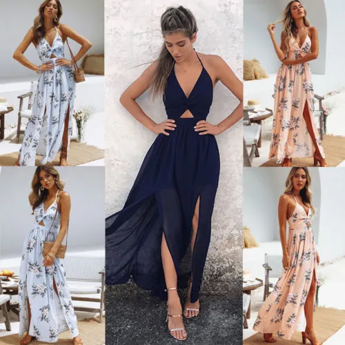 Vestido Maxi Largo Boho Floral