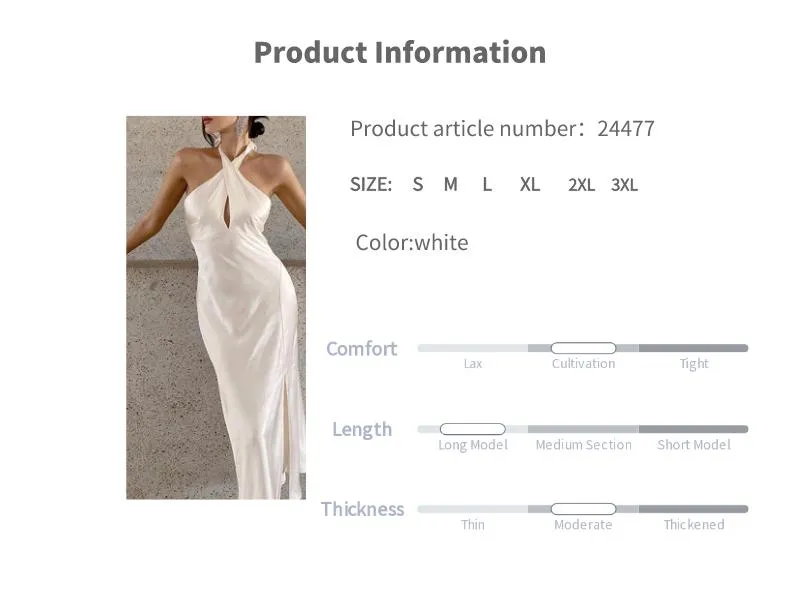 Vestido De Satén Elegante Sexy
