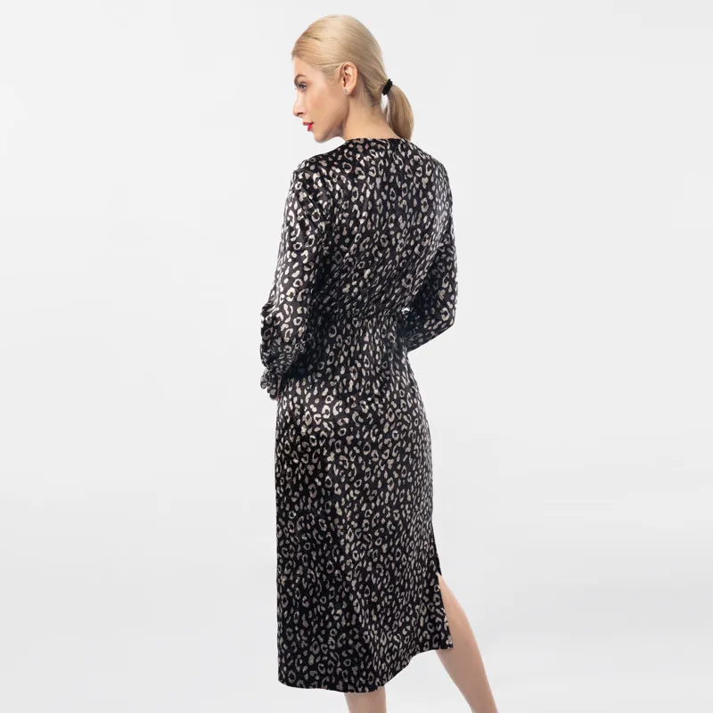 Nuevo diseño elegante vestido midi impreso para mujeres