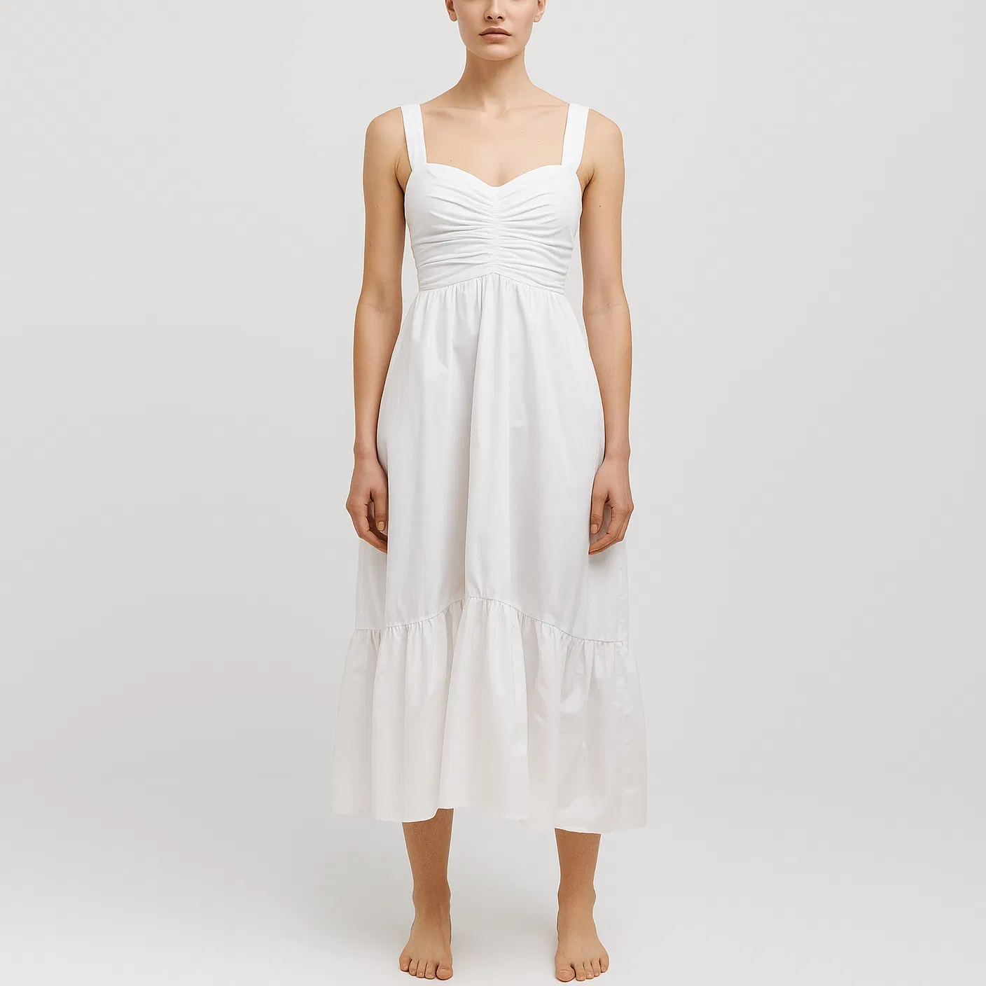 Vestido casual elegante hecho a medida para el uso diario de mujeres