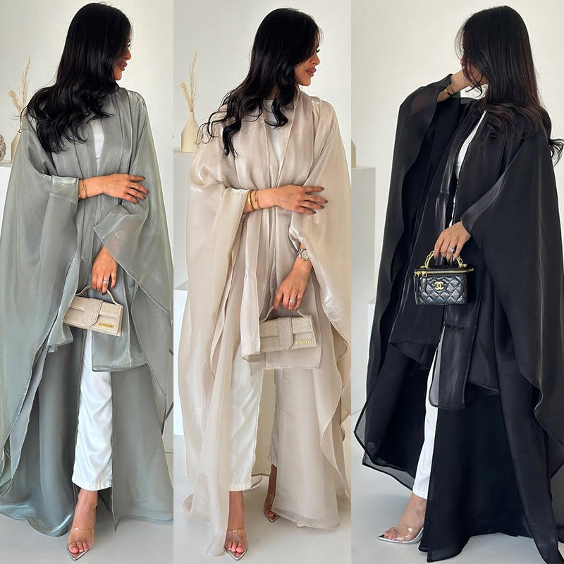 Vestido musulmán de lujo negro para mujeres, vestido con cuentas, bata de Dubái