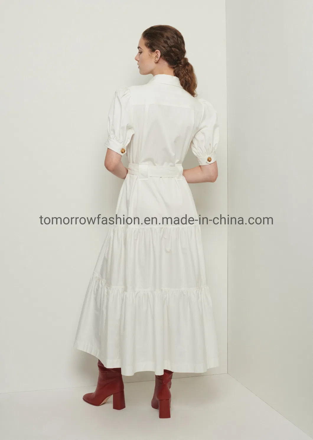 Detalle vestido mini mangas cortas abullonadas 2