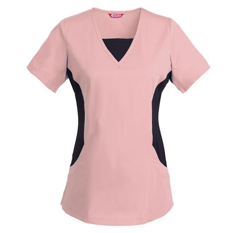 Nuevo diseño de mujeres al por mayor, bata de laboratorio personalizada de manga corta para hospital, vestido de uniforme médico de enfermería