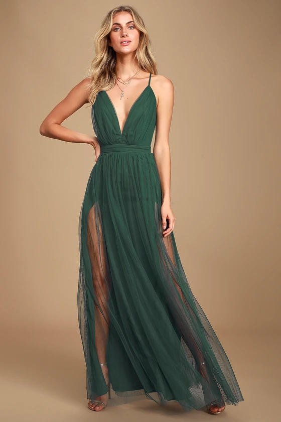 Vestido largo sin mangas de moda para mujeres en verde cazador, fábrica de ropa personalizada OEM en China, venta al por mayor