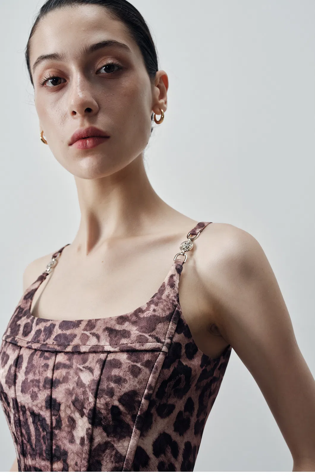 Vestido ajustado para mujeres con estampado de leopardo personalizado