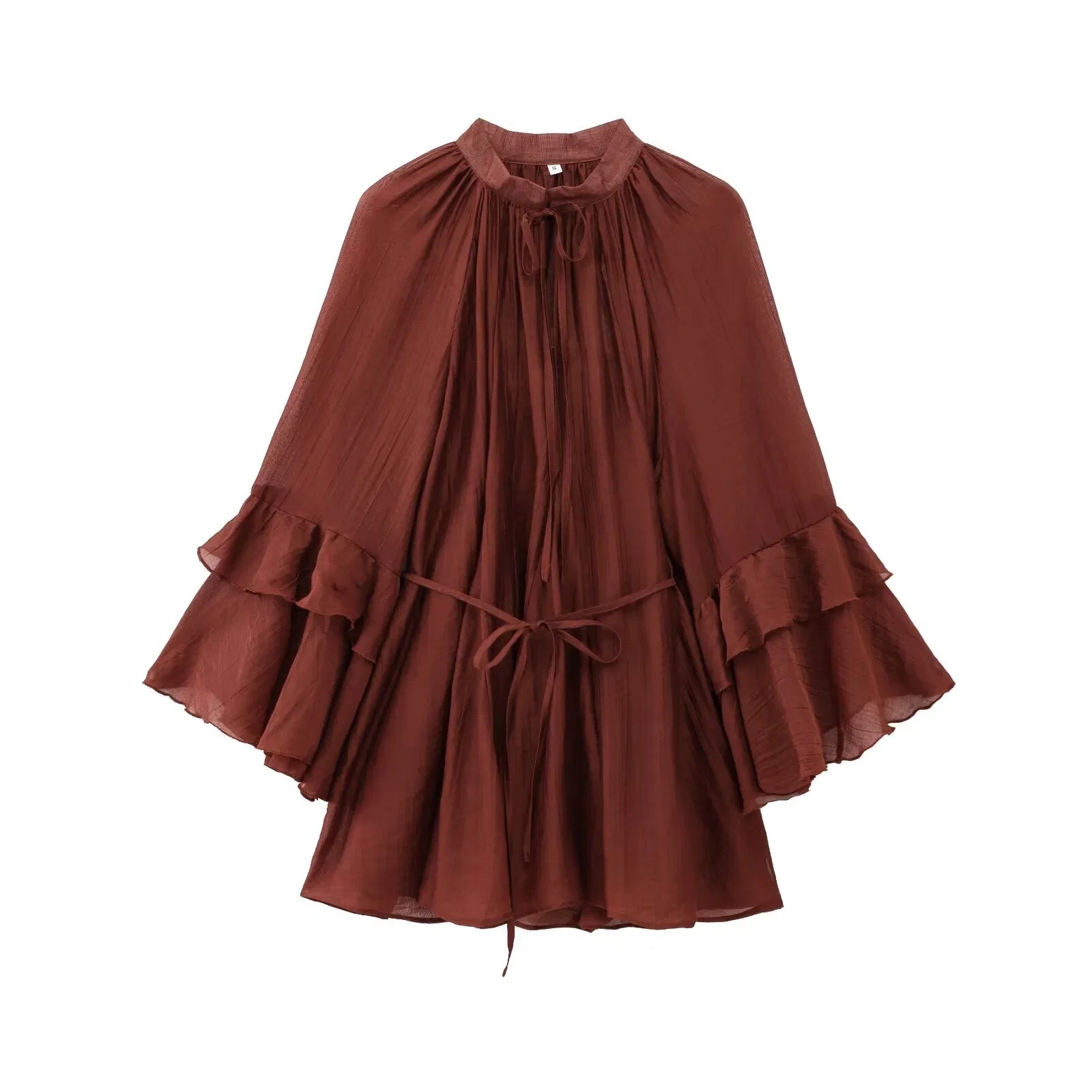 Vestido de princesa con volantes de manga larga, elegante y suelto, estilo europeo, moda femenina, ropa casual chic, boutique de ropa personalizada, vestidos largos, estilo francés elegante