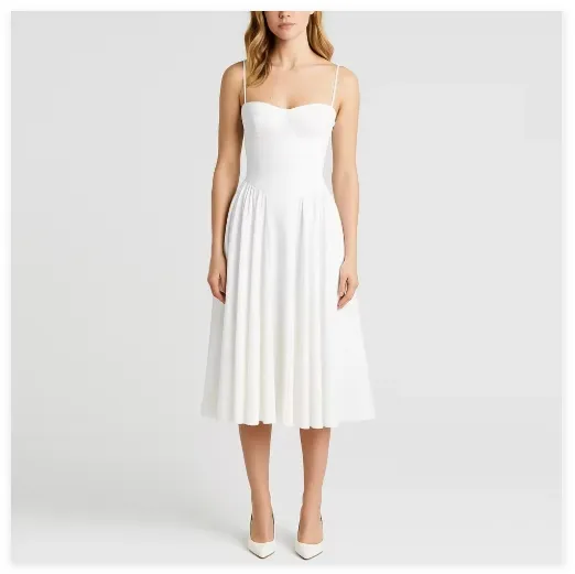 Vestido de verano sin mangas de estilo francés elegante para mujeres