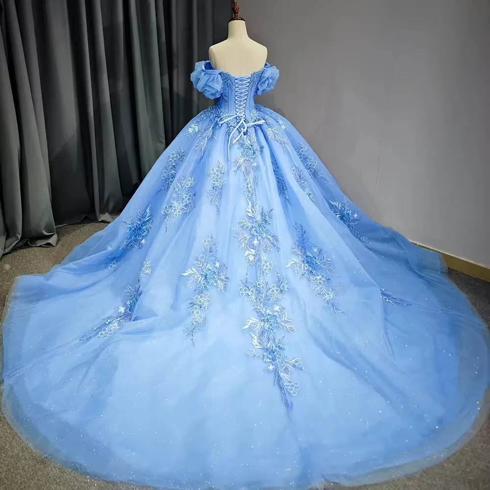 Detalle vestido azul vista 3
