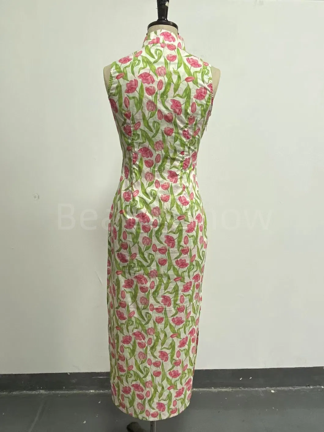 Vestido de fiesta sexy de verano para mujer, nuevo vestido de cheongsam de satén de estilo chino vintage, color rojo