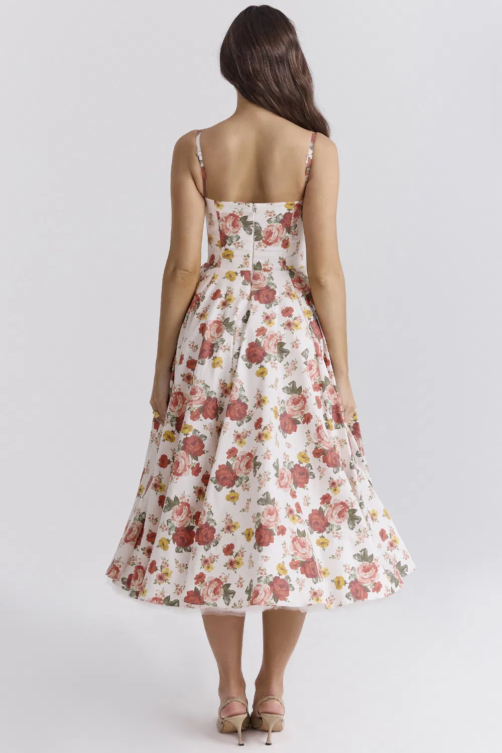 Nueva llegada vestido de verano de doble tirante para mujeres, elegante ropa de dama