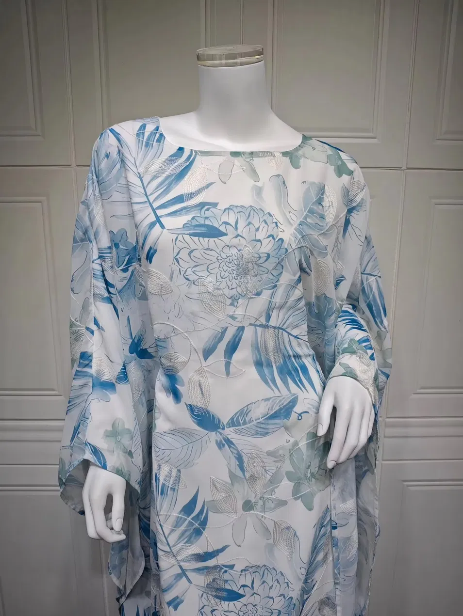 Vestido de lujo para mujer, elegante bordado, bata impresa digitalmente, musulmana