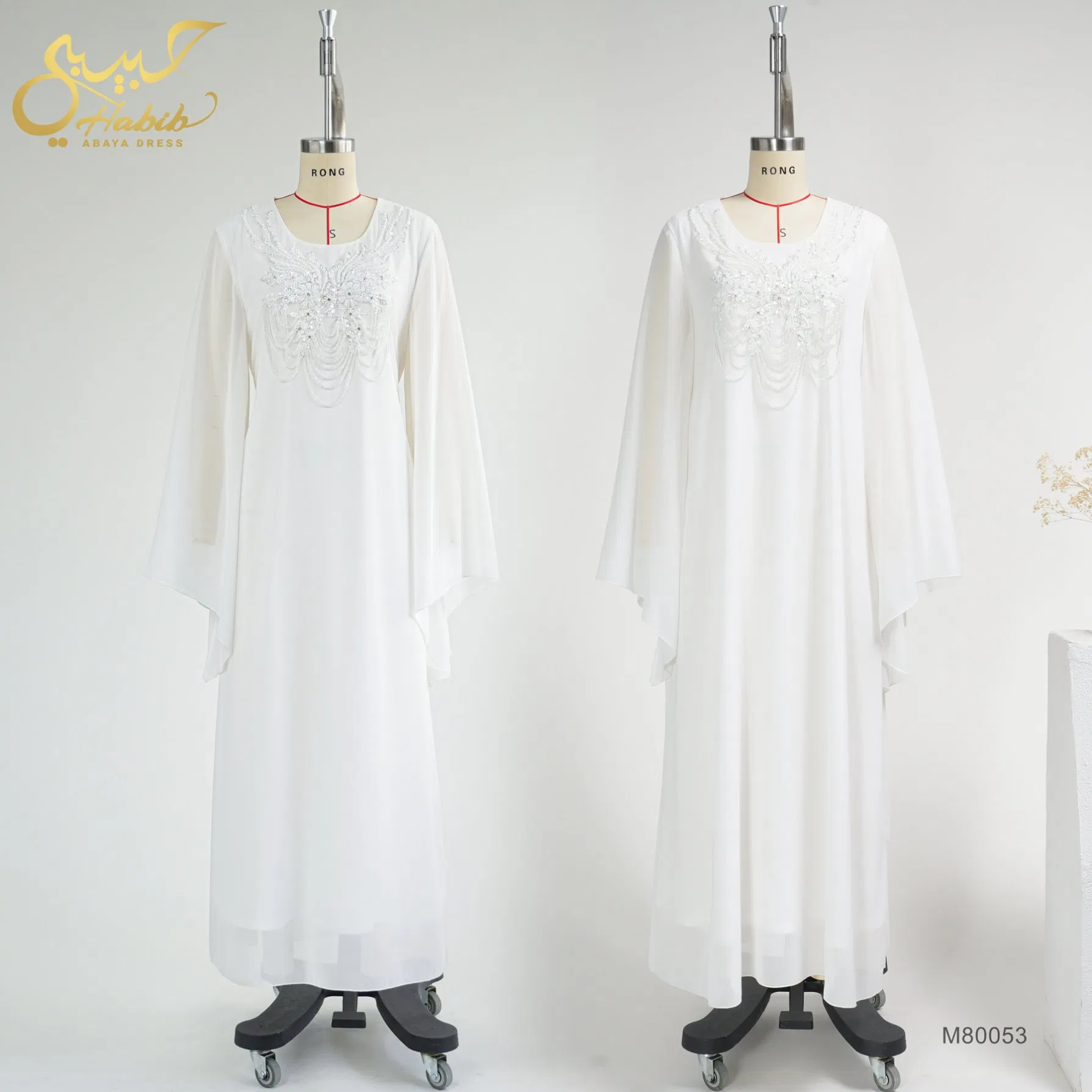 Abaya de mujer primavera verano hecha a medida, vestido musulmán de fábrica directa