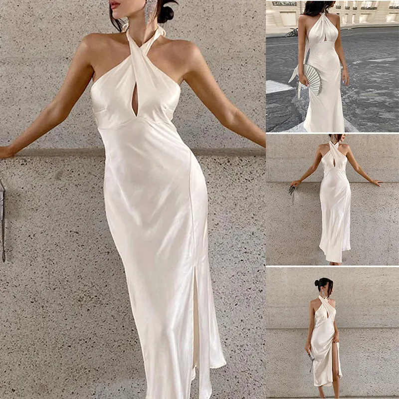 Vestido De Satén Elegante Sexy