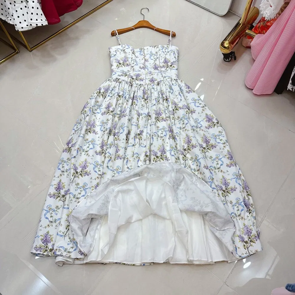 Vestido sexy nuevo impreso de verano elegante, vestido de alta calidad, ropa de boutique al por mayor, vestido de mujer