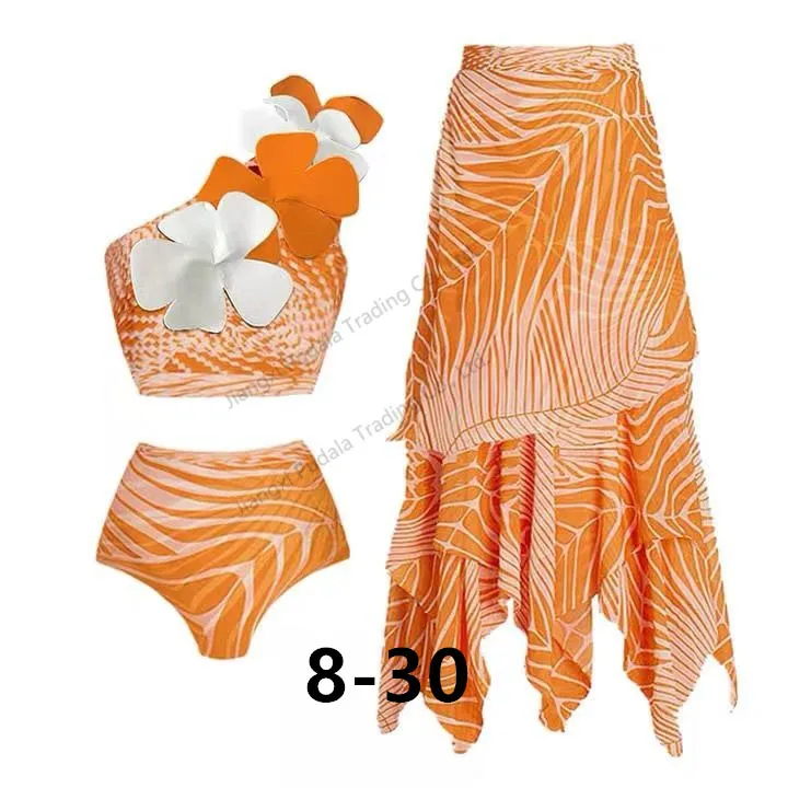 Estilo sexy mujeres sólido vestido de baño cubre bikini falda envolvente